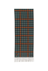 v. Fraas Houndstooth Check Scarf in Petrol by Fraas
