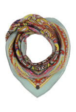 Fraas Silk Square Paisley Scarf in Blue by Fraas