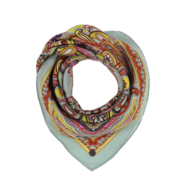 Fraas Silk Square Paisley Scarf in Blue by Fraas