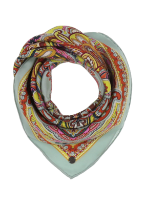 Fraas Silk Square Paisley Scarf in Blue by Fraas