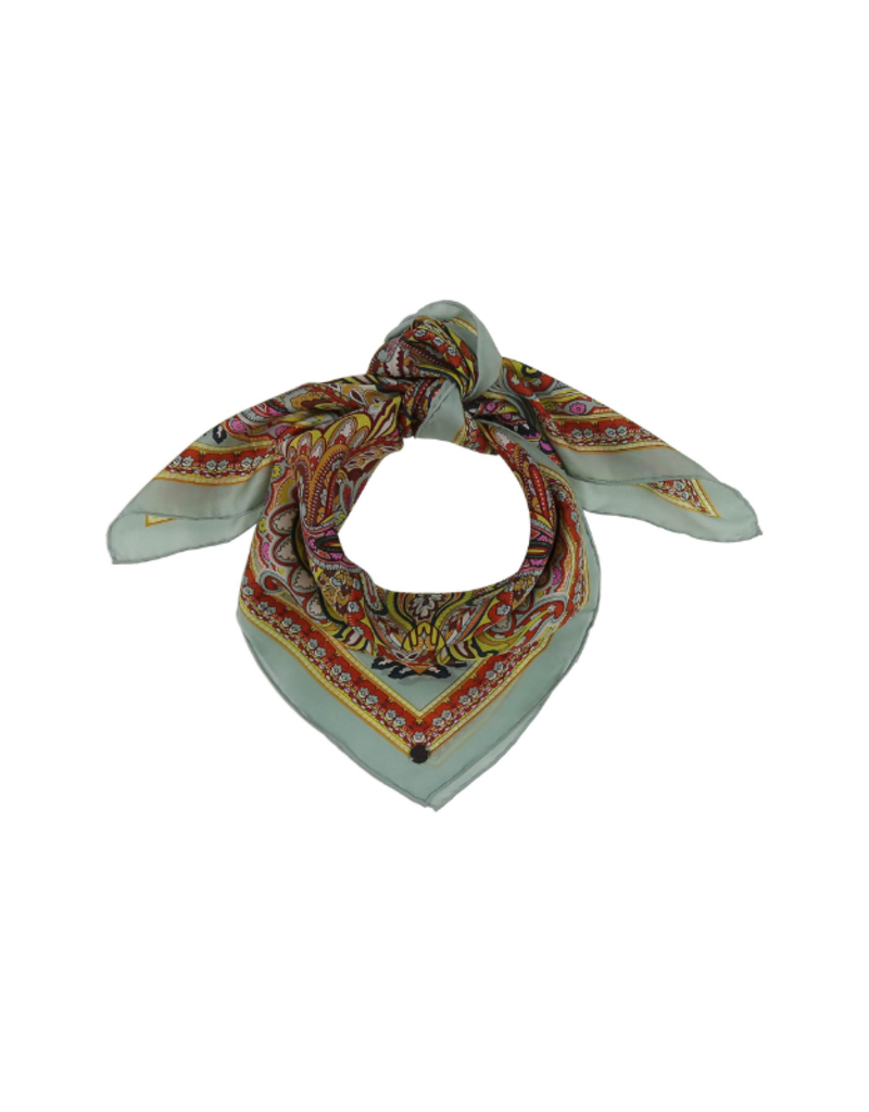 Fraas Silk Square Paisley Scarf in Blue by Fraas