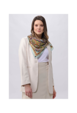 Fraas Silk Square Paisley Scarf in Blue by Fraas