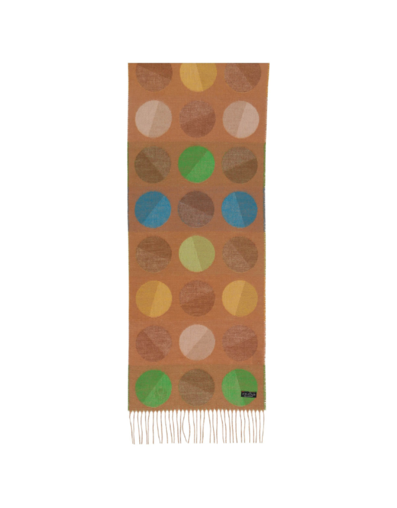 v. Fraas Divided Dots Cashmink Scarf in Camel by Fraas