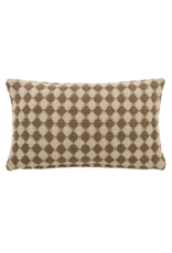 Check Weave Pillow in Brown