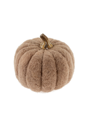 Indaba Trading Felt Pumpkin in Oat Medium