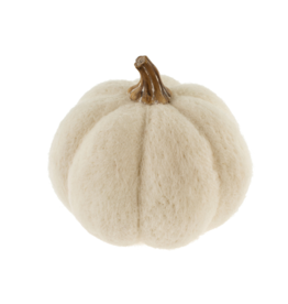 Indaba Trading Felt Pumpkin in White Large