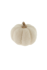 Indaba Trading Felt Pumpkin in White Small