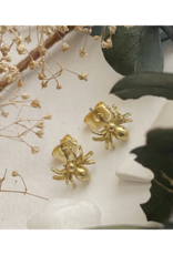 Pika & Bear Charlotte Brass Spider Stud Earrings by Pika & Bear