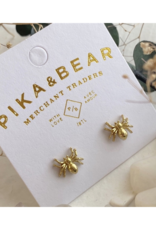 Pika & Bear Charlotte Brass Spider Stud Earrings by Pika & Bear