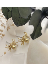 Pika & Bear Charlotte Brass Spider Stud Earrings by Pika & Bear