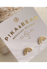 Pika & Bear Dios Rainbow Stud Earrings in Gold by Pika & Bear