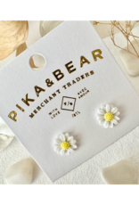 Pika & Bear Bellis Porcelain Daisy Stud Earrings by Pika & Bear