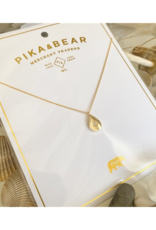 Pika & Bear Niobe Teardrop Shaped Charm with Starburst Rhinestone in Gold by Pika & Bear