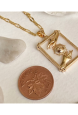 Pika & Bear Alchemy Hands with Eye Framed Pendant Necklace in Gold by Pika & Bear