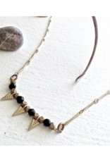 Pika & Bear Tepe Black Onyx and Heshi Bead Necklace by Pika & Bear