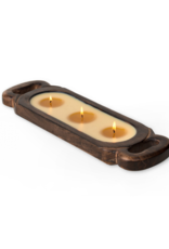 himalayan trading post Lilac & Leather Small Wood Tray in by Himalayan Handmade Candle