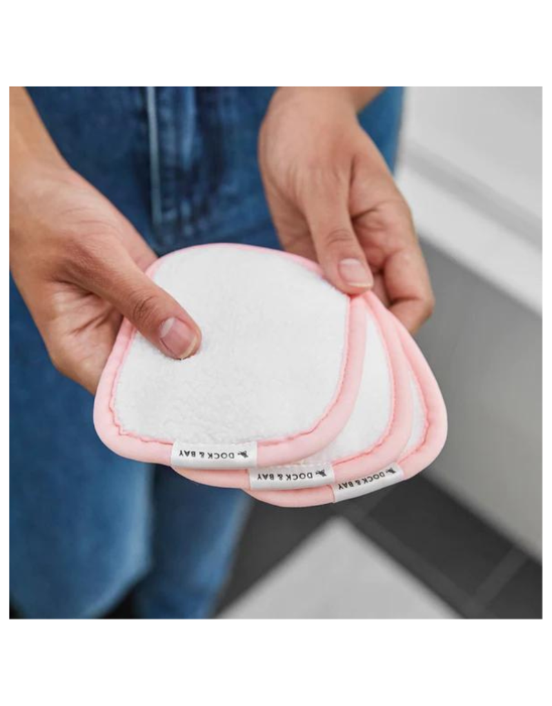 dock & bay Reusable Makeup Remover Pads Set/3 in Malibu Pink by Dock & Bay