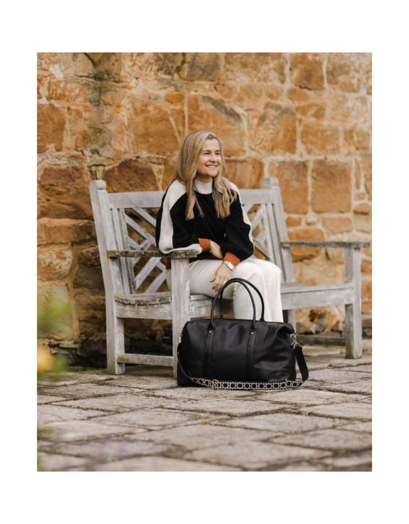 Louenhide Alexis Travel Bag in Black with Ezra Strap by Louenhide