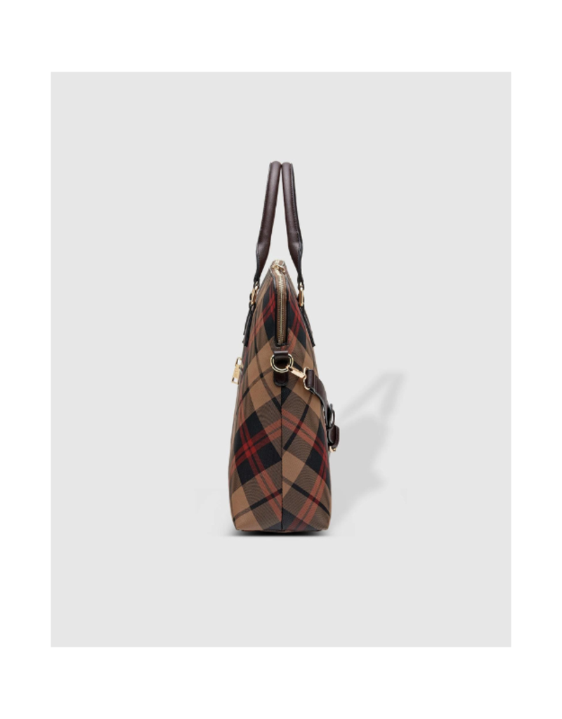 Louenhide Houston Laptop Bag in Plaid Chocolate by Louenhide