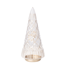 Clear Cut Glass Tree Large