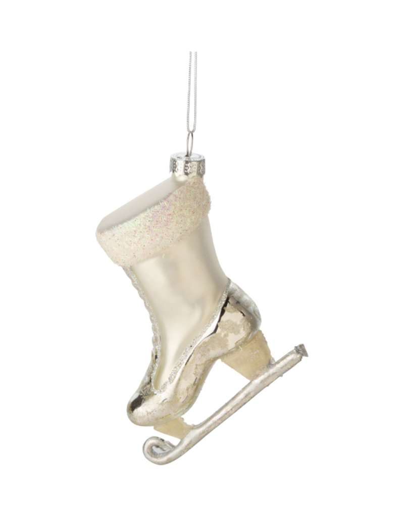 Glass Ice Skate Ornament