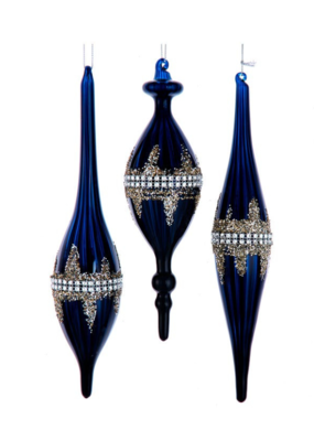 Dark Blue Finial Ornament