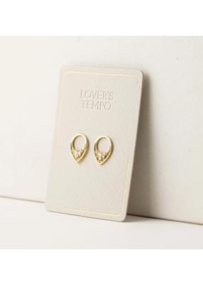 Lover's Tempo Aria Stud Earrings in Clear by Lover's Tempo