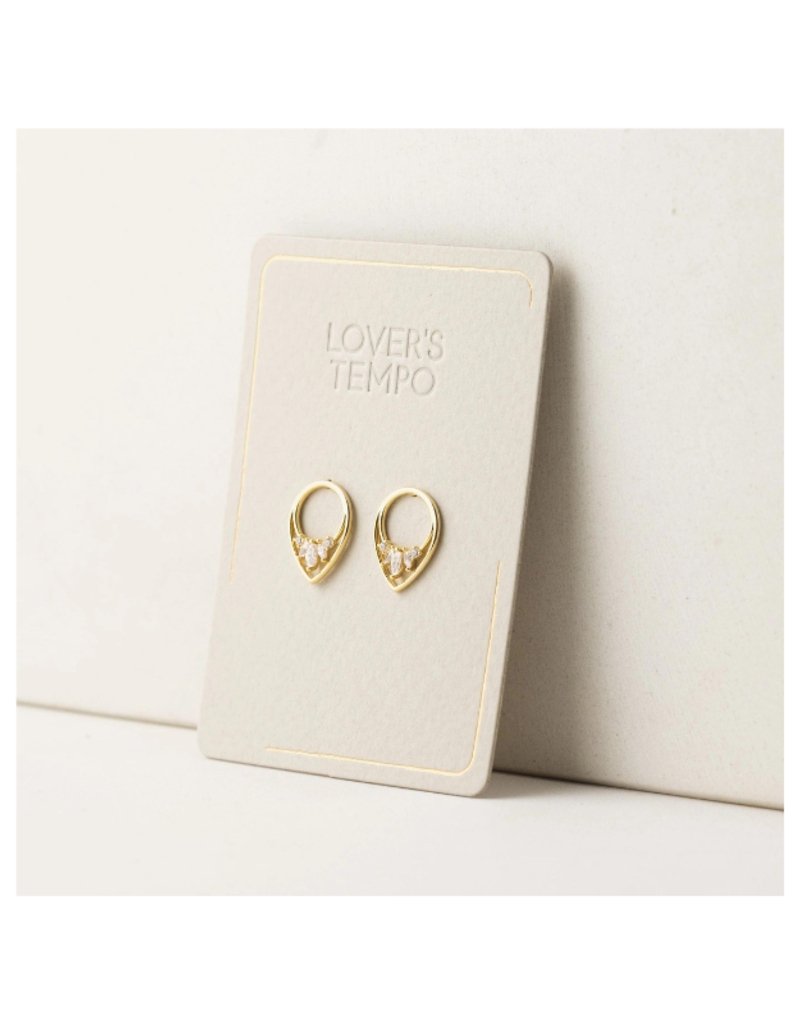 Lover's Tempo Aria Stud Earrings in Clear by Lover's Tempo