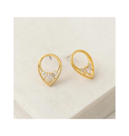 Lover's Tempo Aria Stud Earrings in Clear by Lover's Tempo