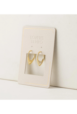 Lover's Tempo Aria Hoop Earrings in Clear by Lover's Tempo