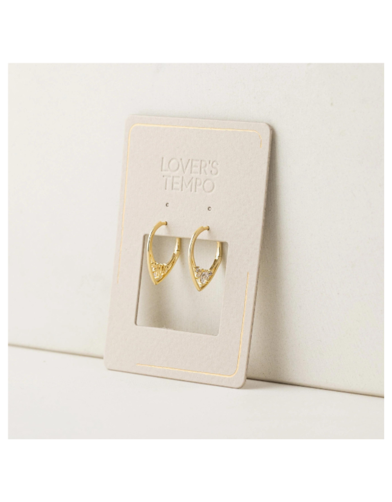 Lover's Tempo Aria Hoop Earrings in Clear by Lover's Tempo