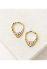 Lover's Tempo Aria Hoop Earrings in Clear by Lover's Tempo