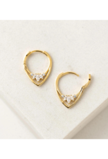 Lover's Tempo Aria Hoop Earrings in Clear by Lover's Tempo