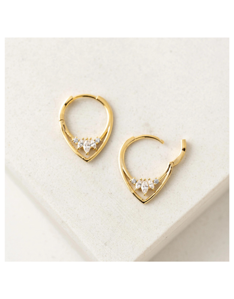 Lover's Tempo Aria Hoop Earrings in Clear by Lover's Tempo