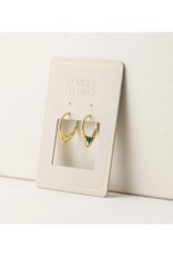 Lover's Tempo Aria Hoop Earrings in Emerald by Lover's Tempo