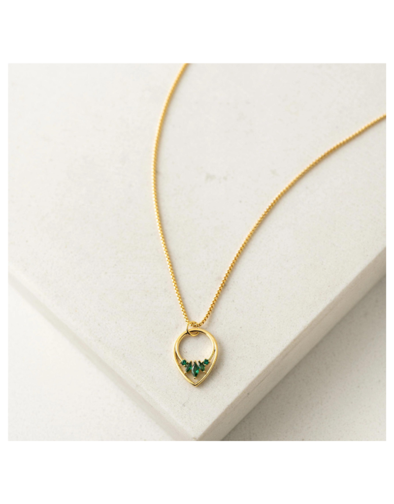 Lover's Tempo Aria Necklace in Emerald by Lover's Tempo
