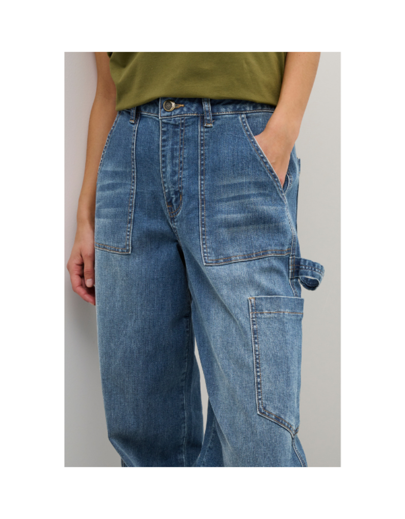Culture LAST ONE - SIZE S - Kora Malou Cargo Jeans in Blue by Culture