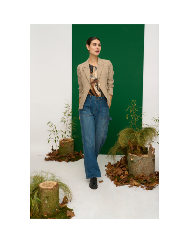 Culture LAST ONE - SIZE S - Kora Malou Cargo Jeans in Blue by Culture