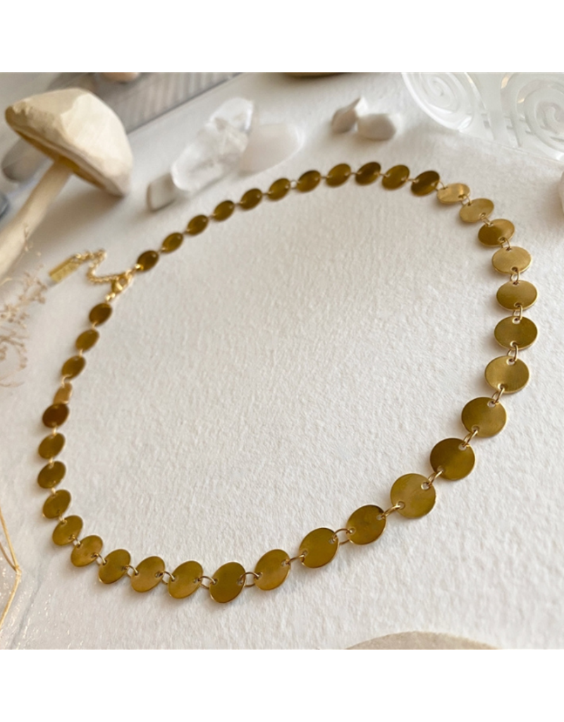 Pika & Bear Anasta Gold Coin Choker Necklace Brass by Pika & Bear