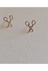 Pika & Bear Snips Scissor Stud Earrings in Gold by Pika & Bear