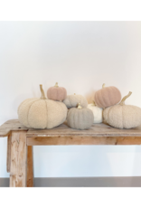 Indaba Trading Felt Pumpkin in Grey Large