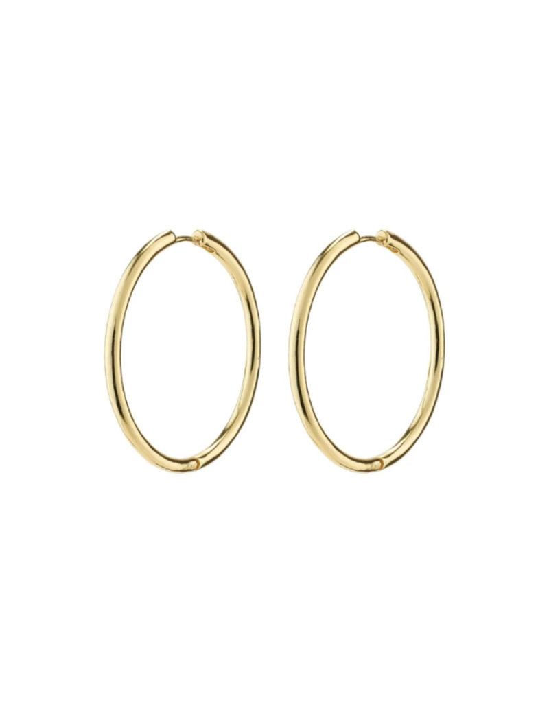 PILGRIM Eanna Maxi Hoop Earrings in Gold by Pilgrim