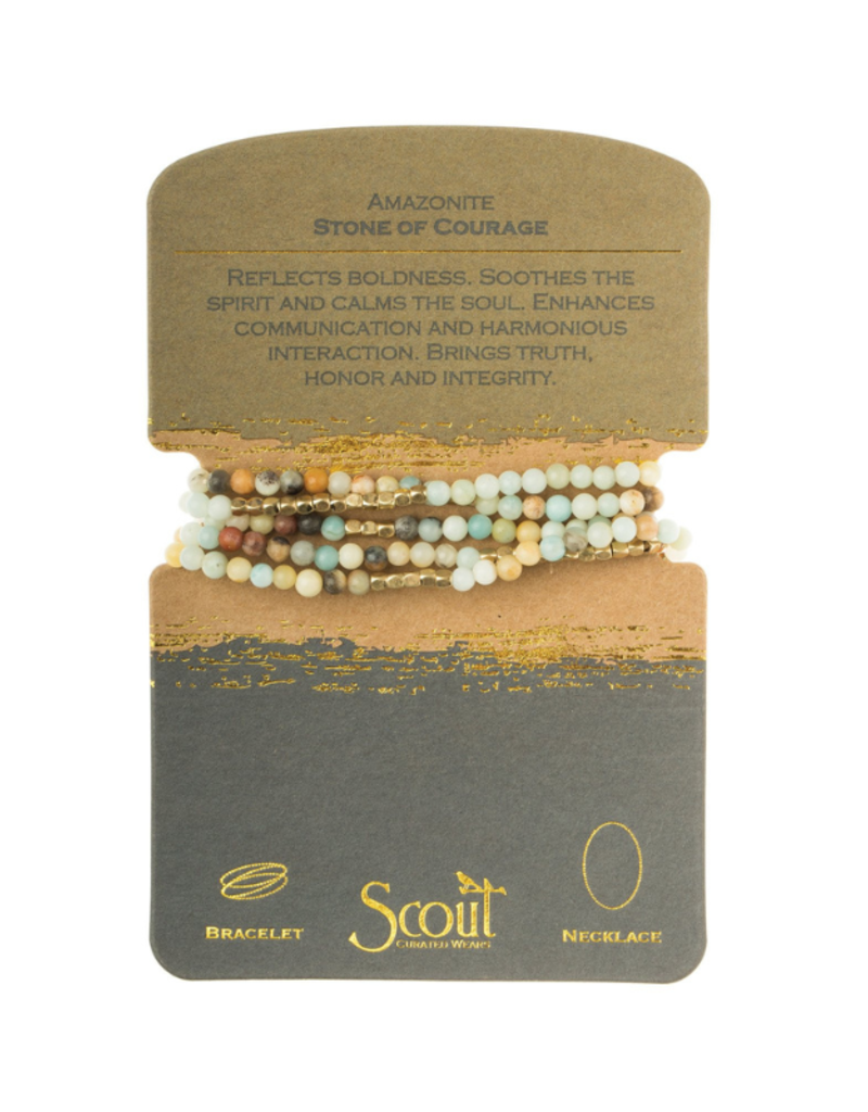 Scout Stone of Courage - Amazonite Stone Wrap Bracelet by Scout
