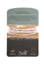 Scout Stone of the Heart - Rose Quartz Stone Stone Wrap Bracelet by Scout