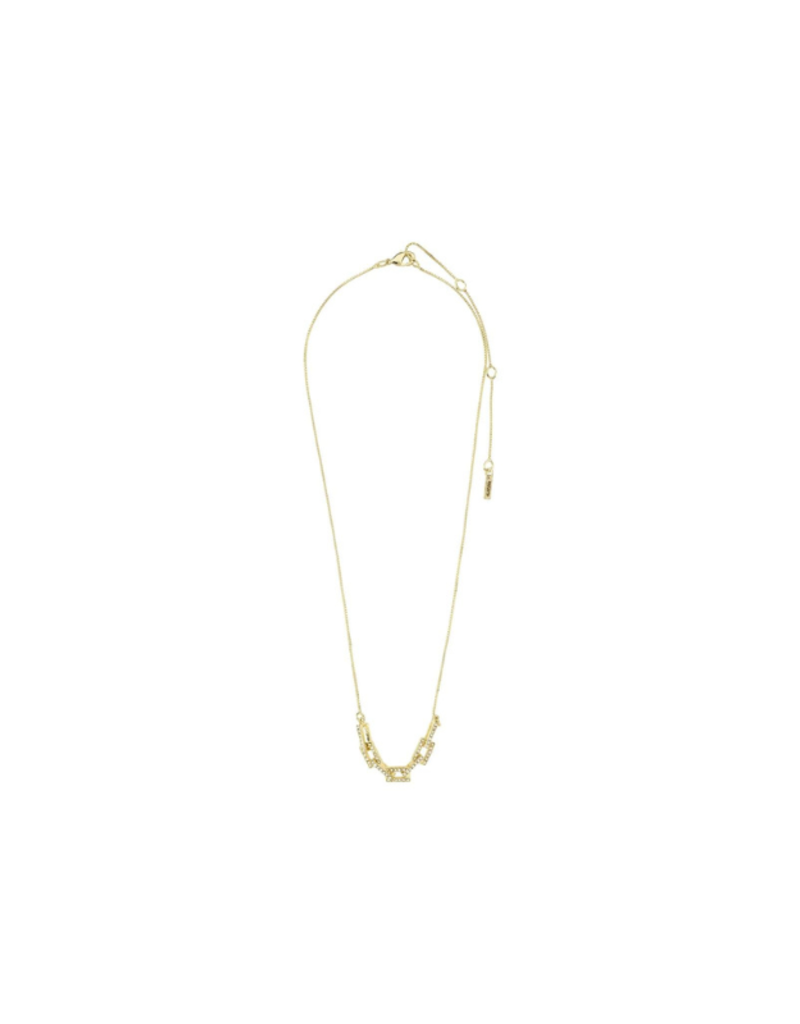 PILGRIM Coby Crystal Pendant Necklace in Gold by Pilgrim