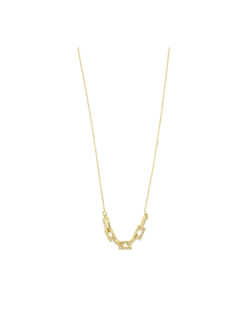 PILGRIM Coby Crystal Pendant Necklace in Gold by Pilgrim