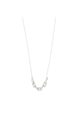 PILGRIM Coby Crystal Pendant Necklace in Silver by Pilgrim
