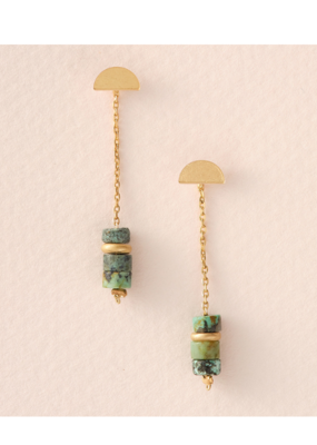 Scout Stone Meteor African Turquoise Thread Earrings by Scout