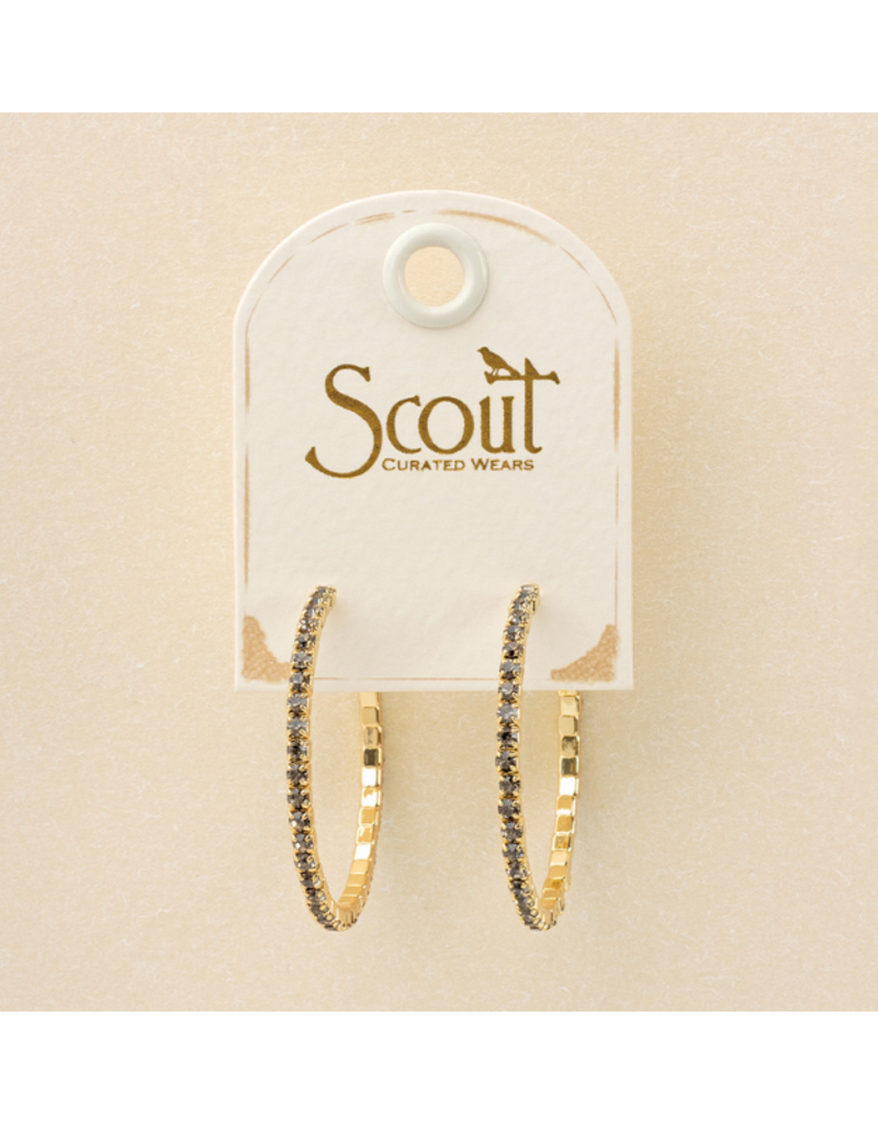 Scout Scout Sparkle & Shine Hoop Earrings Greige