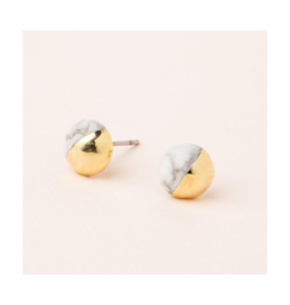 Scout Dipped Stone Earrings in Howlite by Scout
